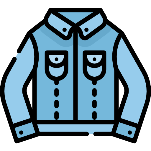 A blue cartoon jean jacket